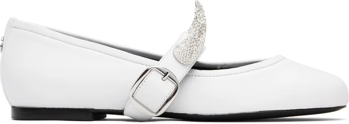 Coperni White Disney Horn Ballerina Flats