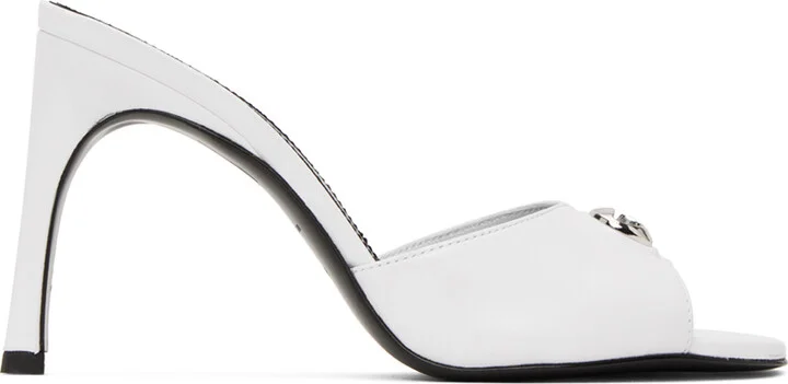 Coperni White Logo Mules