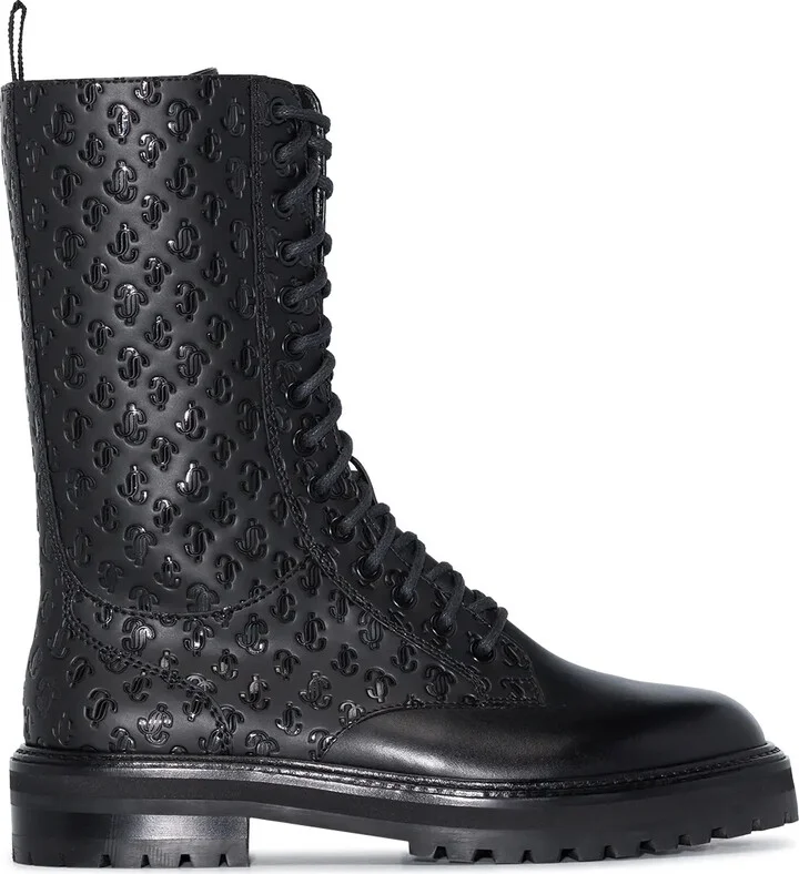Cora logo-debossed boots