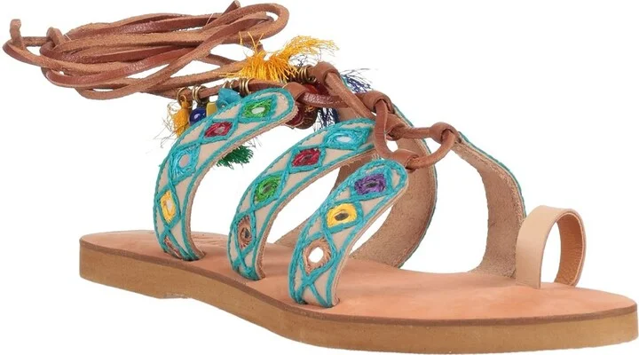 Coral Blue Woman Thong sandal - Image 4