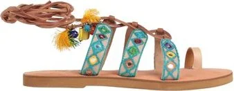 Coral Blue Woman Thong sandal