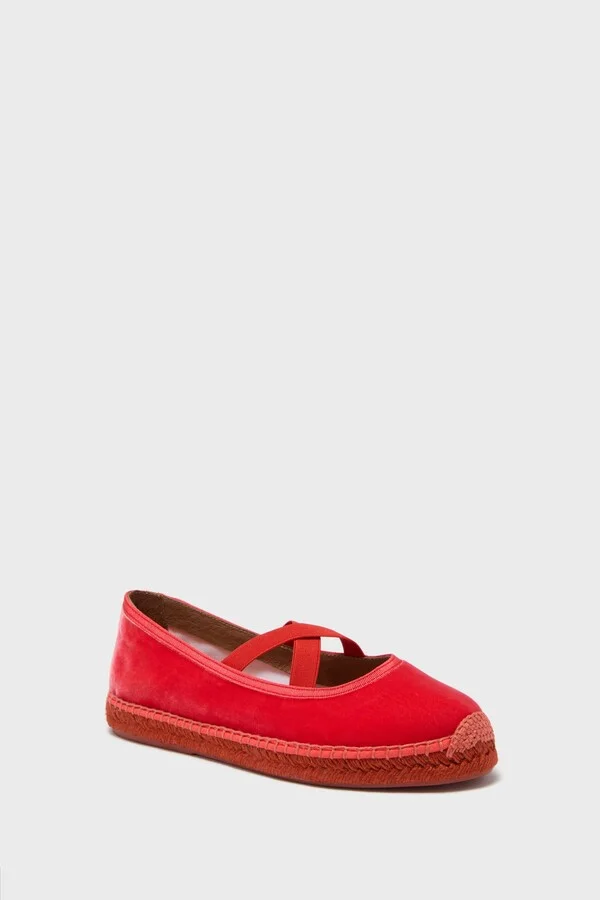 Coral Chico Velvet Espadrilles