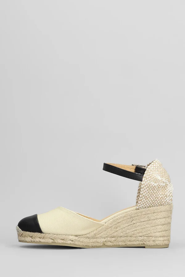 Coraline-6-264 Wedges In Beige Canvas - Image 3