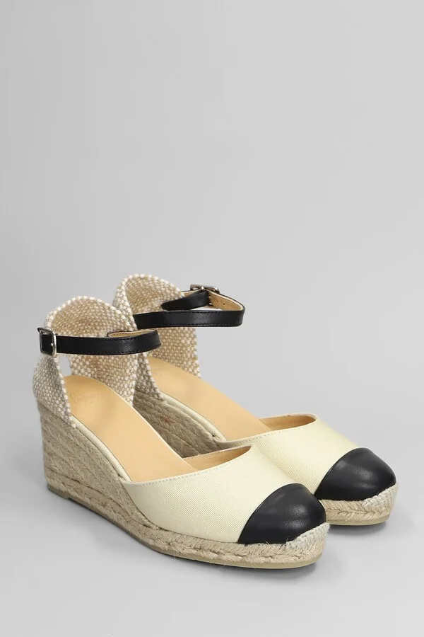 Coraline-6-264 Wedges In Beige Canvas - Image 2