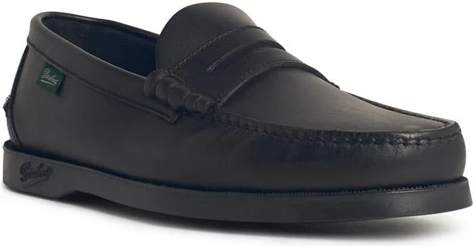 'coraux' Black Leather Loafers - Image 2