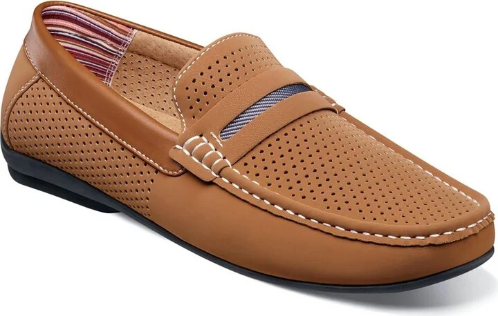 Corby Mens Leather Loafers Moccasins