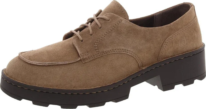 Corby Womens Lace-Up Faux Suede Oxfords