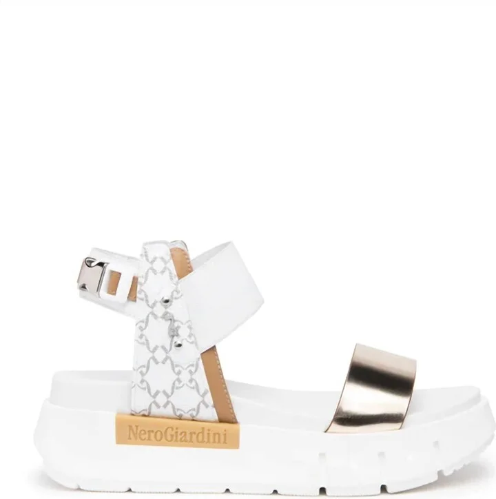 Corda Sandals In Gold/white