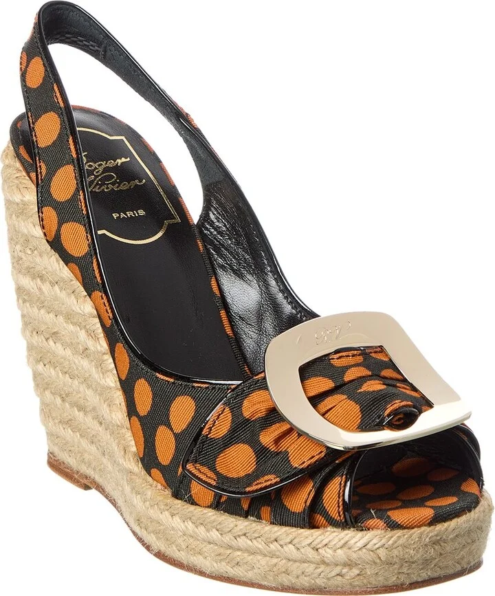 Cordella Grosgrain Slingback Wedge Sandal
