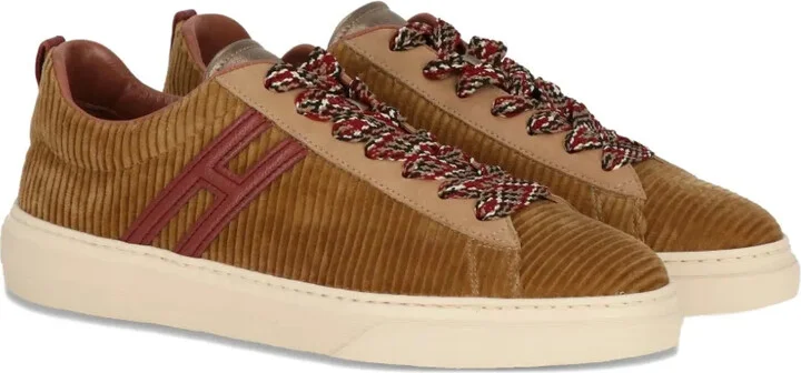 Corduroy Logo-Detail Sneakers - Image 2