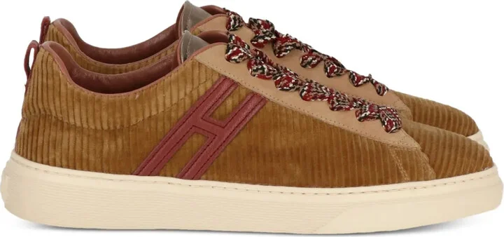 Corduroy Logo-Detail Sneakers