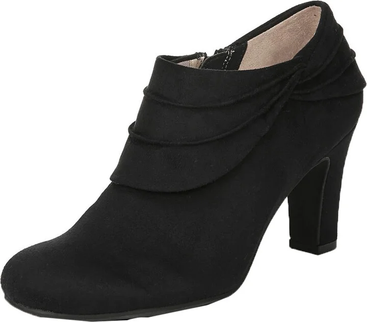 Corie Womens Microsuede Cushioned Footbed Ankle Boots