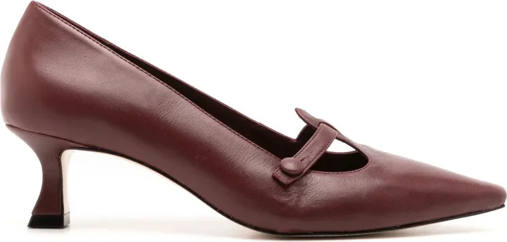 Corinne 45mm leather pumps