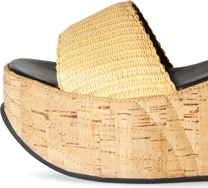 Cork Platform Sole Sandals - Image 2