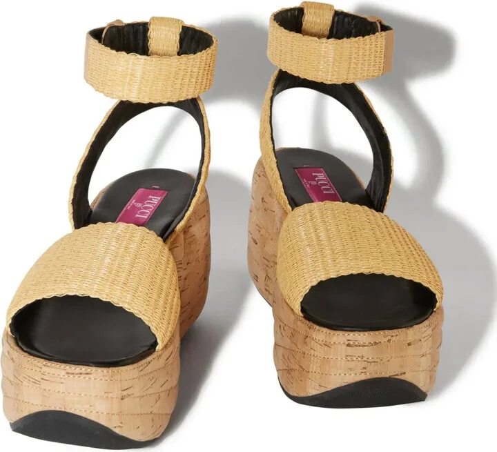 Cork Platform Sole Sandals - Image 3