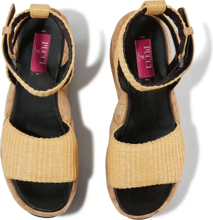 Cork Platform Sole Sandals - Image 4