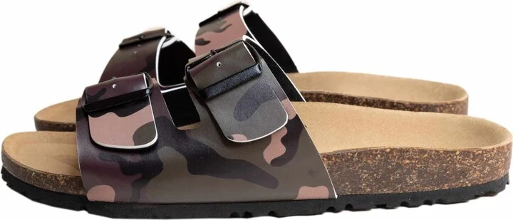 Cork Sandals Camouflage Print