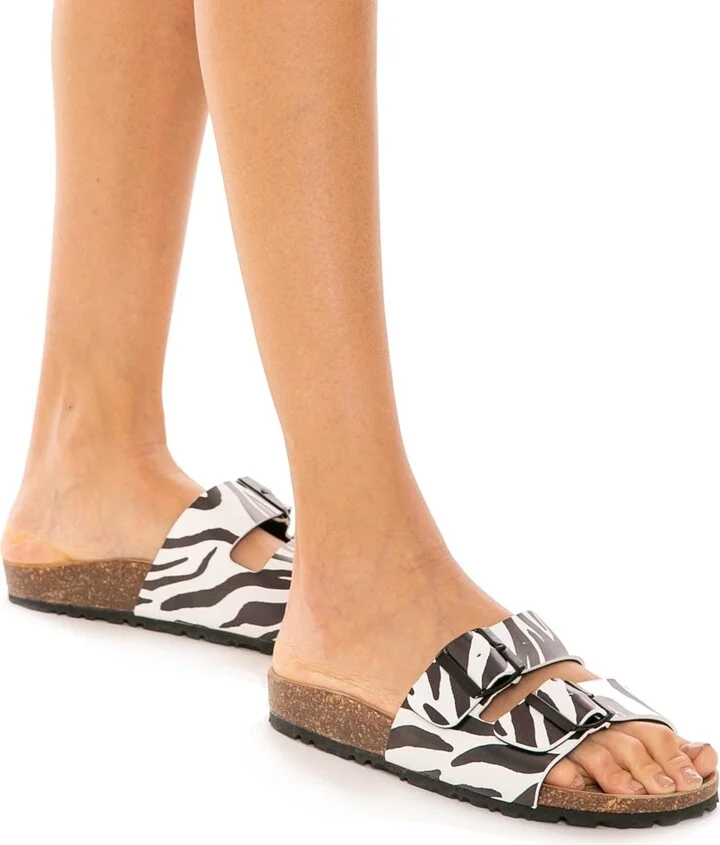 Cork Sandals Zebra Print - Image 3
