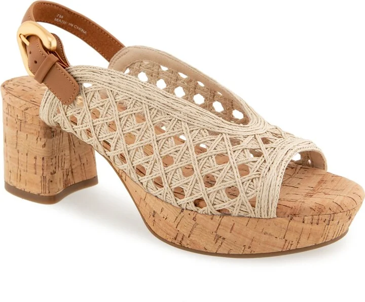 Natural/ Tan/ Cork Heel