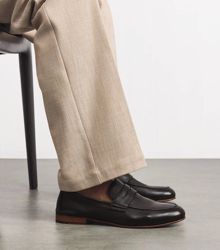 Corneliani Grained Leather Loafers - Image 2