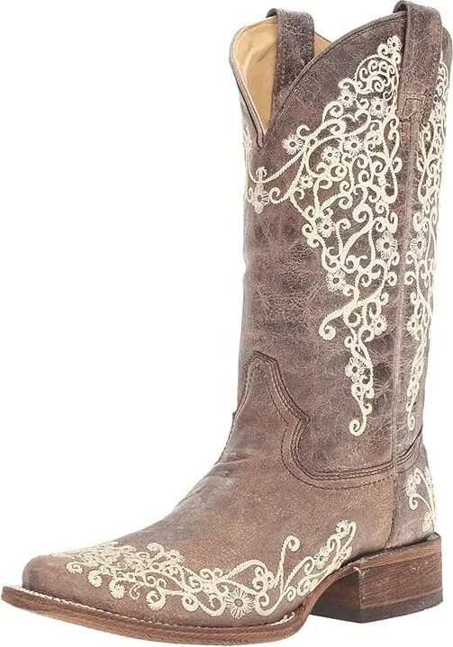 Corral Boots A2663 Women's Boots Brown/Crater Bone : 5.5 B - Medium, Leather - Image 2