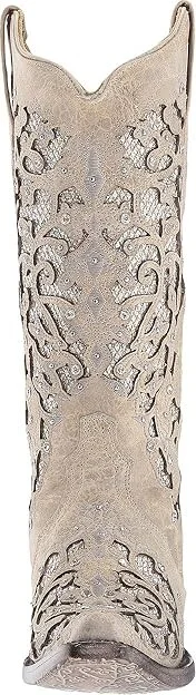 Corral Boots A3322 Cowboy Women's Boots White Glitter : 5 B - Medium, Leather - Image 6