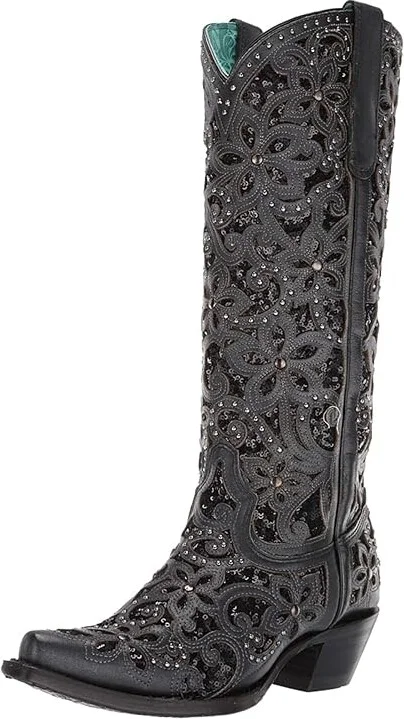 Corral Boots A3589 Cowboy Women's Boots Black : 5 B - Medium, Leather - Image 2