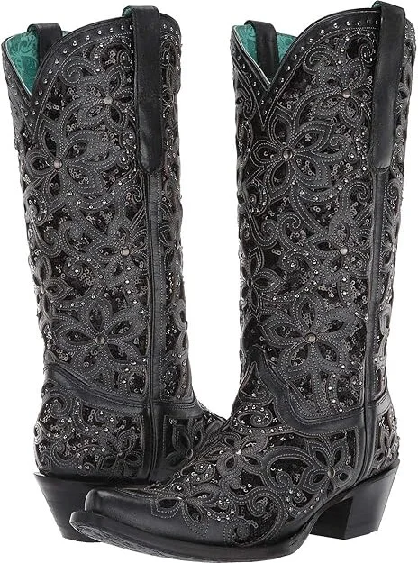 Corral Boots A3752 Women's Boots Black : 5.5 B - Medium, Leather