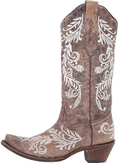 Corral Boots A3753 Women's Boots Brown/White : 8 B - Medium, Leather - Image 7