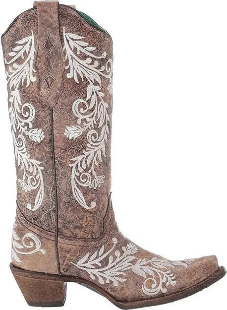 Corral Boots A3753 Women's Boots Brown/White : 8 B - Medium, Leather - Image 8