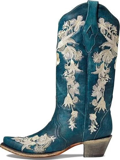 Corral Boots A4361 Women's Boots Navy Blue : 5 B - Medium, Leather - Image 6