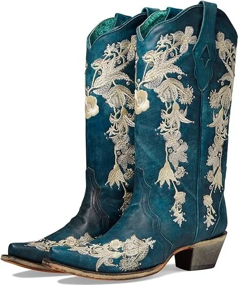 Corral Boots A4361 Women's Boots Navy Blue : 5 B - Medium, Leather