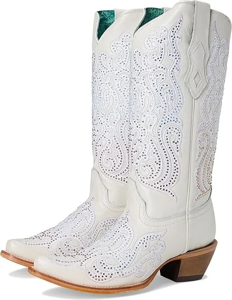 Corral Boots C4103 Cowboy Women's Boots White : 9 B - Medium, Leather