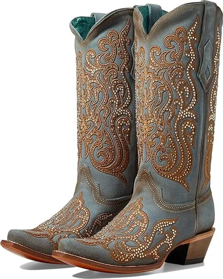 Corral Boots C4124 Cowboy Women's Boots Blue : 8.5 B - Medium, Leather