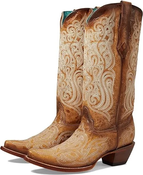 Corral Boots C4144 Cowboy Women's Boots Straw : 9.5 B - Medium, Leather