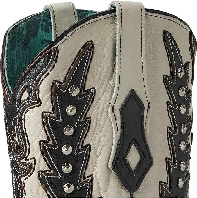 Corral Boots C4160 Cowboy Women's Boots White/Black : 9 B - Medium, Leather/Rubber - Image 2