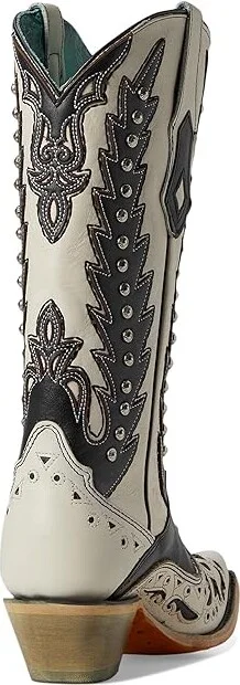 Corral Boots C4160 Cowboy Women's Boots White/Black : 9 B - Medium, Leather/Rubber - Image 4