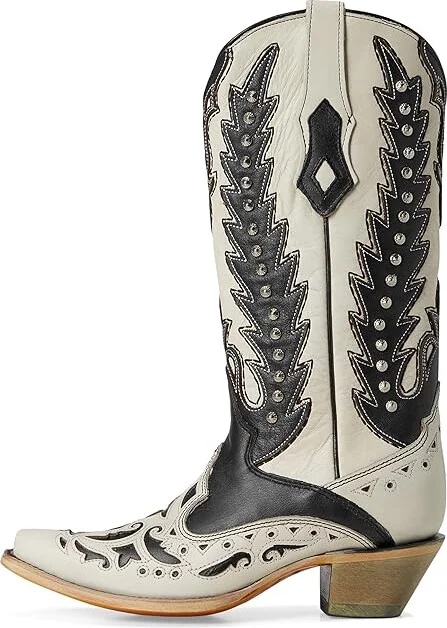 Corral Boots C4160 Cowboy Women's Boots White/Black : 9 B - Medium, Leather/Rubber - Image 6