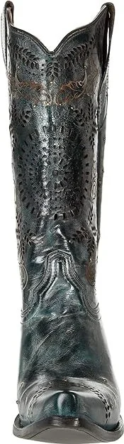 Corral Boots L2023 Women's Boots Green/Black : 8 B - Medium, Leather - Image 5