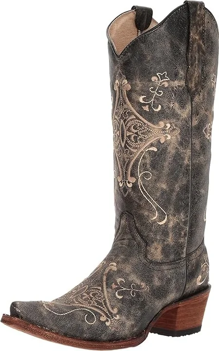 Corral Boots L5048 Cowboy Women's Boots Black/Bone : 7 B - Medium, Leather - Image 2