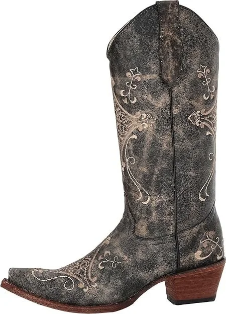 Corral Boots L5048 Cowboy Women's Boots Black/Bone : 7 B - Medium, Leather - Image 7