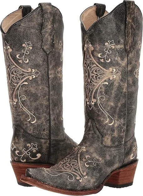 Corral Boots L5048 Cowboy Women's Boots Black/Bone : 7 B - Medium, Leather