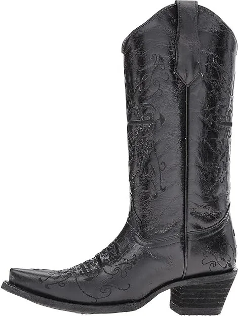 Corral Boots L5060 Women's Boots Black/Black : 5 B - Medium, Leather - Image 7