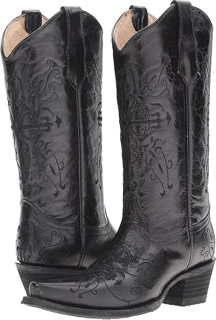 Corral Boots L5060 Women's Boots Black/Black : 5 B - Medium, Leather