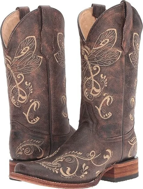 Corral Boots L5079 Women's Boots Brown/Bone : 6.5 B - Medium, Leather