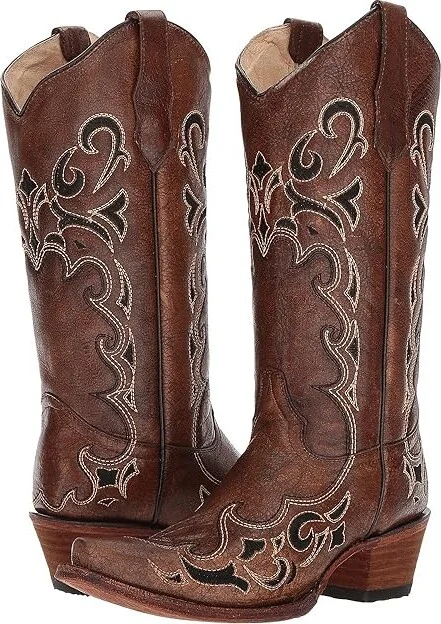 Corral Boots L5247 Cowboy Women's Boots Black/Brown : 5 B - Medium, Leather