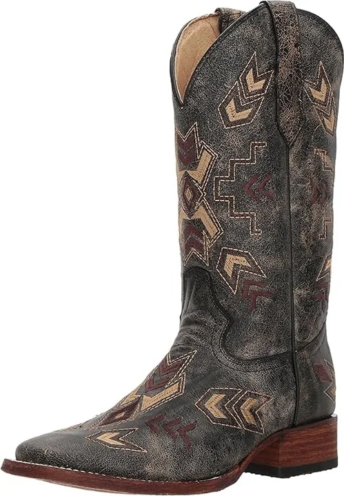 Corral Boots L5253 Cowboy Women's Boots Black/Bone : 6.5 B - Medium, Leather - Image 2