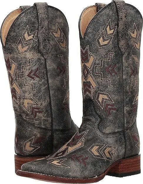 Corral Boots L5253 Cowboy Women's Boots Black/Bone : 6.5 B - Medium, Leather