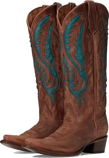 Corral Boots L6216 Cowboy Women's Boots Shedron/Turquoise : 5.5 B - Medium, Leather/Rubber