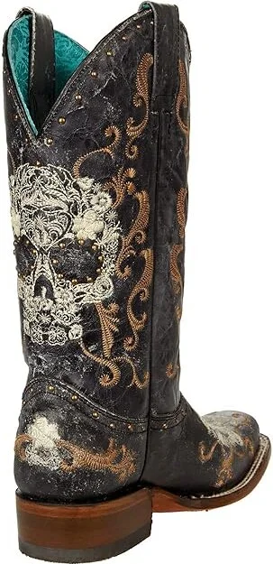 Corral Boots Z5005 Women's Boots Black/White : 9 B - Medium, Leather - Image 4